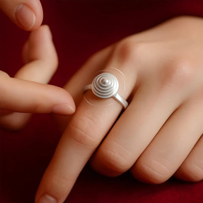 Buddhistischer Glücksring aus 925er Silber