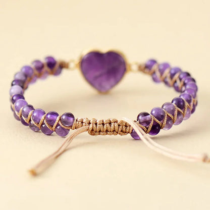 Amethyst-Herzarmband – Ruhe & Harmonie