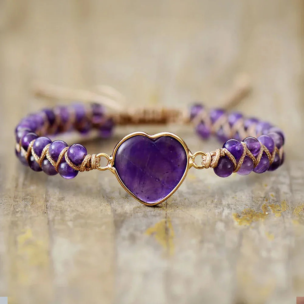 Amethyst-Herzarmband – Ruhe & Harmonie