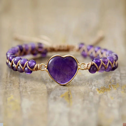 Amethyst-Herzarmband – Ruhe & Harmonie