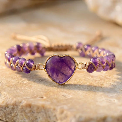 Amethyst-Herzarmband – Ruhe & Harmonie
