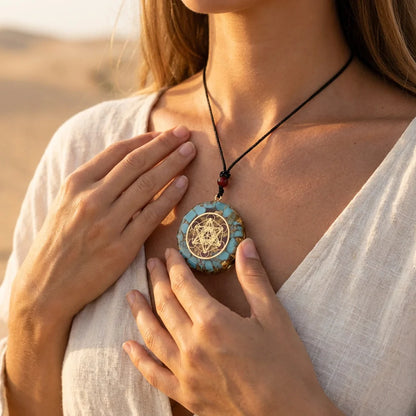 Metatrons-Würfel Orgonit-Anhänger – Schutz & Klarheit