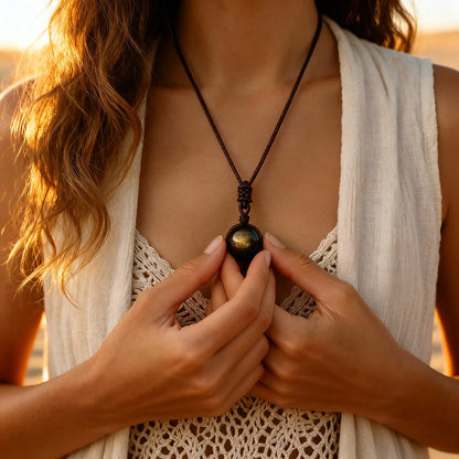 Himmelsauge-Obsidian – Schutzanhänger